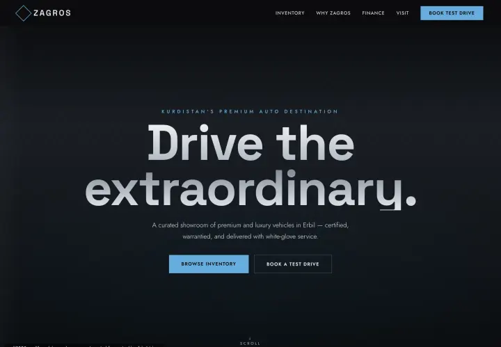 Car showroom demo website by TRUQ