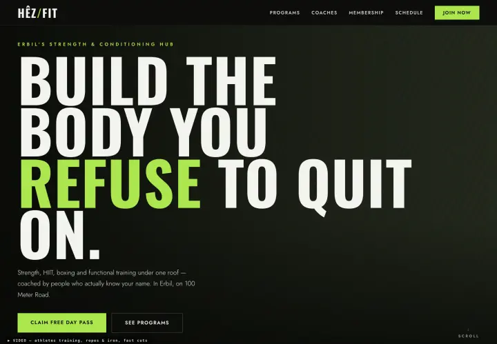 Gym and fitness demo website by TRUQ
